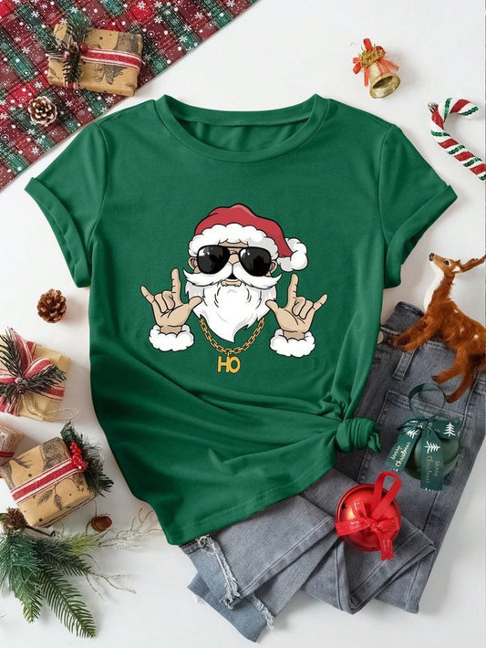 Camiseta Navideña Santa Cool