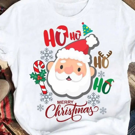 Camiseta Navideña Santa Ho Ho Ho