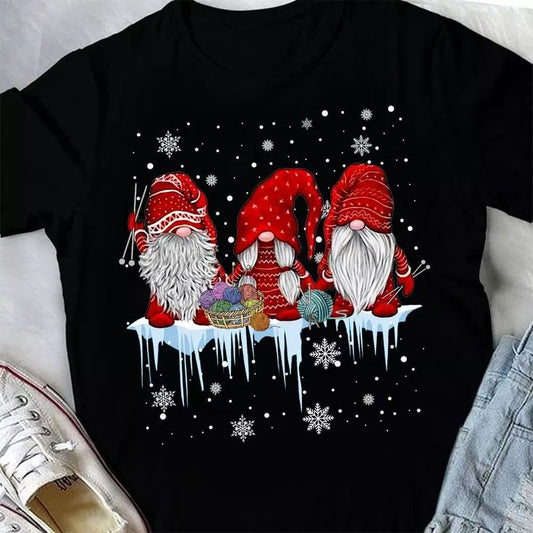 Camiseta Navideña Gnomos Viejitos